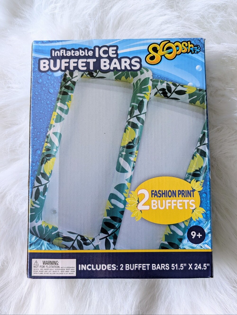 Inflatable Ice Bar Buffet, Includes 1, White Tropical, New